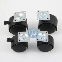 5" Stainless Steel Top Plate Swivel Caster Blue Elastic Rubber Wheel - Jinan Hongsheng Industry Development Co., Ltd