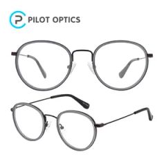 Handmade Classic Design Round Acetate Metal Optical Frames - Image 4