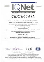 CERTIFICATE certificate from Wuxi Fsk Transmission Bearing Co., Ltd.