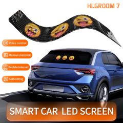 Car LED Display Intelligent Rear Screen Bluetooth Remote Control Car Rear Window Interactive Pixel Expression Light - Image 1