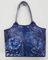 Genuine Leather Embroidery Hand Bag - Image 5