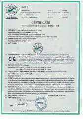Rescue Life Jacket certificate from Shaoxing Shangyu Lianya Garment Co., Ltd.