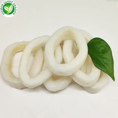 Frozen Fresh Raw Squid Calamari Ring skin on 3-8cm Pacific West White bbq IQF Sea Food Sotong Bulk Packaging for online sale - Image 1