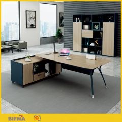 Modern Contemporary Executive Cheap L Shape Corner Working Executive Modern Computer Table Home Office Desks for Sale - Image 6