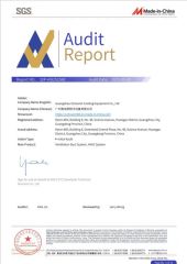 SGS Audit Report certificate from Guangzhou Octovent Cooling Equipment Co., Ltd