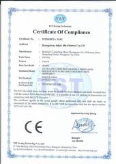 CE certificate of Zhengzhou Inber Machinery Co., Ltd. – certificate photo, supplier certificates section