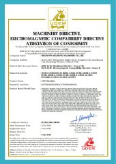 CE Certificate of CNC Machine certificate from Shandong Dechang Machinery Co., Ltd.