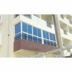 Balcony Aluminium Partition Color White Thickness 5mm Open Style Swing Design rectangular Insulation Acoustic Surface Treatment PE - Image 3