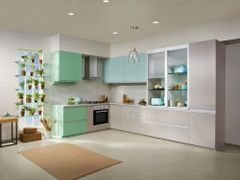 Modular Kitchen Interior Designing Service Material Wooden Appearance Modern Finish Type Polished Kitchen Shape L-Shape Sustainability Light - Image 1