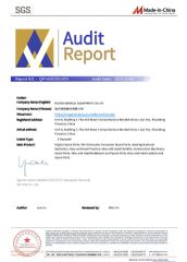 SGS certificate from RG MECHANICAL EQUIPMENT CO.LTD
