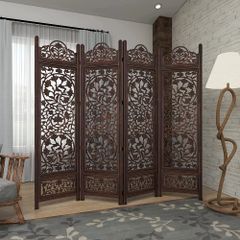 Wood Movable Room Dividers Color brown Shape Square Height 6 Feet Form Foldable Width 20 Inches Included Stand Yes Brand Everest - Image 3