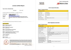 SGS certificate from Qingdao Lincoler Trade Co., LTD.