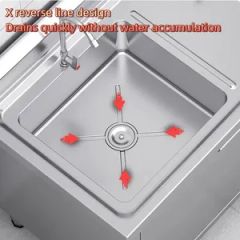 Compact Knee Push Pool Round Basin for Bathroom Sink - Image 4