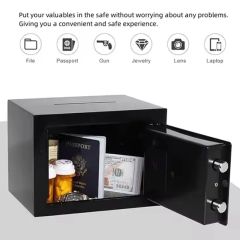 High Quality 3kgs Mini Size Safe Box Portable Small Money Safes 17e Key Safe Box Electronic Digital Lock - Image 4