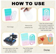 Sublimation Blank Acrylic Paper Clips Large Transparent DIY - Image 3