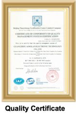 Quality Certificate certificate from Guangzhou Asl Electronic Technology Co., Ltd.