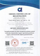 GB/45001-2020/ISO45001:2018 certificate from TIANJIN WINTONG METAL PROCESSING CO., LTD.