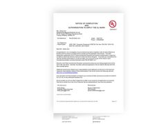 UL certificate certificate of Zhejiang Zhengguang Electronics Co., Ltd. – certificate photo, supplier certificates section