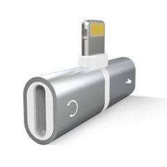 2 In 1 Dual Metal Splitter Adapter Audio For IPhone Device Brand Sparkle Used In iOS Device Material Metal Case Aux Compatibility 3.5mm - Image 1