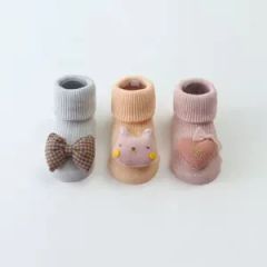 Custom Cartoon Non Slip Doll Dispensing Baby Infant Socks Bobble Thermal Socks - Image 4