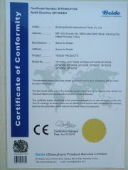 CE CERTIFICATE for TISSUE PAPER certificate from Baoding Baohe International Trade Co., Ltd.