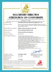 CE dust removal equipment certificate of Botou Xintian Environmental Protection Equipment Co., Ltd. – certificate photo, supplier certificates section
