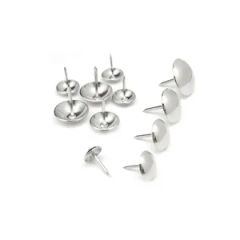 Hot Selling Premium 17mm Decorative Nail Hardware Sofa Nail Round Shiny Silver Nail Furniture Hardware Upholstery Nail Heads - Handan Daxin Fastener Manufacturing Co., Ltd