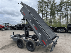2024 RawMaxx 5X10 7K Powder Coated Dump Trailer w/Tarp Kit - Image 1
