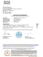 CE for balance bike certificate from Hebei Leyou Bicycle Co., Ltd.