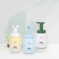 Wholesale Recycled 300ml Cute Round Foaming Cleanser Bottle Packaging Plastic Pump Bottles for Face Wash Self Tanning Mousse Lash Cleansing China Manufacturer - Guangzhou YELLO Packaging Co., Ltd.