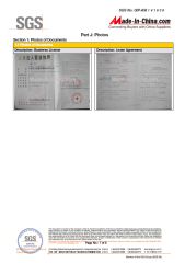 SGS Certificate certificate from Guangzhou Baitang Medical Instrument Co., Ltd.