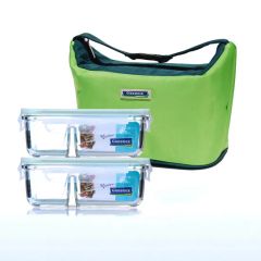 Borosilicate Rectangular /Square/Round Glass Food Storage Container Glass Crisper with Plastic Lid Lunch Bento Boxes - Image 6