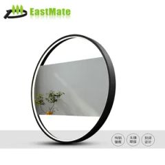 Moder Round Aluminum Frame Make up Bathroom Touch Switch Mirror - Image 4