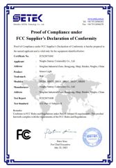 FCC certificate from Ningbo Sunray Commodity Co., Ltd