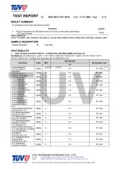 Product Inspection Report certificate from Yongkang Dashing Leisure Products Factory