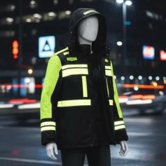 Factory Supplies Black Raincoats Reflective Work Raincoats Cycling Raincoats and Traffic Emergency Command Raincoats - Henan Kaiwei Protective Equipment Co., Ltd.