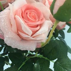 Waterproof Sun Resistant Artificial Flower Rose Orange Color - Image 2