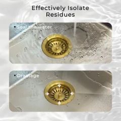 Premium Brass Round Basket Strainer for Kitchen Sinks Shape Round Style Modern Material Brass Trademark Bobao Service OEM/ODM - Image 2