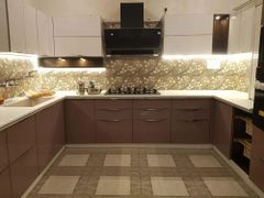L Shaped Modular Kitchen Material HDHMR Appearance German Kitchen Design - Image 5