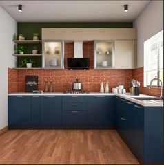 L Shaped Modular Kitchen Appearance Modern Kitchen Type Ideal Hardware Type Modern Kitchen Design L-Shape Design Approach - Image 7
