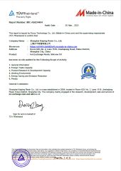 TUV certificate from Shanghai Kaiping Resin Co., Ltd.