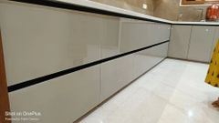 Modern Modular Kitchen Material Wooden Appearance Modern Door Finishing Acrylic Kitchen Design U-Shape Mount type Wall - Image 1
