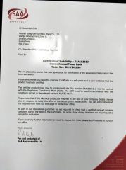 Certiification 2 certificate from Heshan Bedier Pendant Co., Ltd.