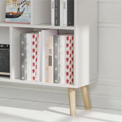 Cute Design Seven Grid Item Rack Wooden Office Bookshelf MOQ 5 PCS Size Medium Color White Feature Cute Condition New Origin - Image 3
