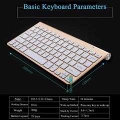Mini Wireless Keyboard & Mouse Set with Gaming Pad - Black Origin China Trademark N/A Model NO. C0004989C Keyboard Weight 300g - Image 5
