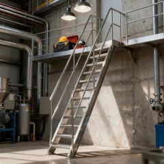 Stainless Steel Escape Stairs with Durable Construction Trademark LS Color Silver Origin Foshan Usage Outdoor Length - Image 1