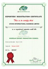NEPC certificate from QTAWA INTERNATIONAL BUSINESS LTD