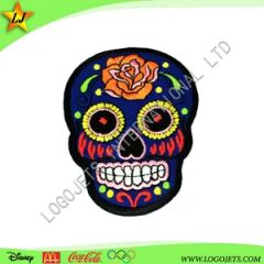 Custom Skull Rose Flower Patch Origin China Trademark OEM HS Code 58071000 Sample Time 6 Days Technics Embroidered Transport Package Single - Image 5
