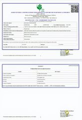APEDA certificate from Sri maragatham export. India