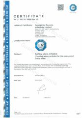 TUV Certificate for 6 items-Bouncia certificate from GUANGZHOU BOUNCIA INFLATABLES LIMITED